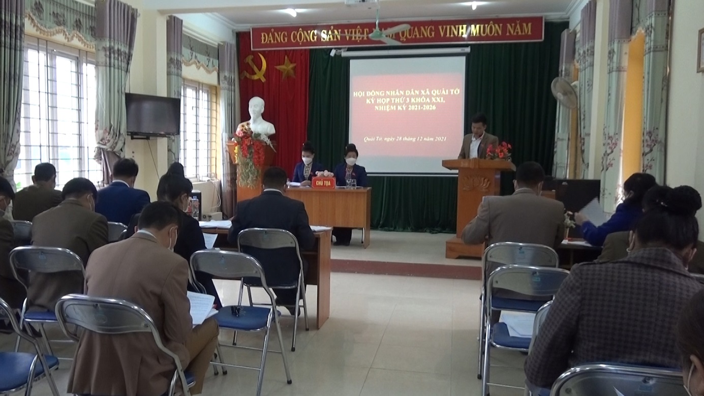 HĐND xã Quài Tở tổ chức kỳ họp thứ 3